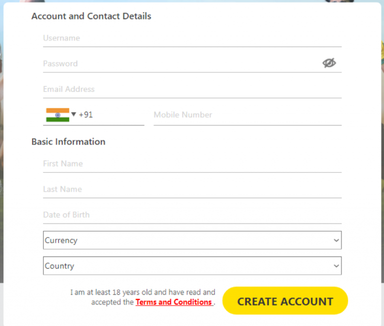 DafaBet registration in India - how to register and pass verification